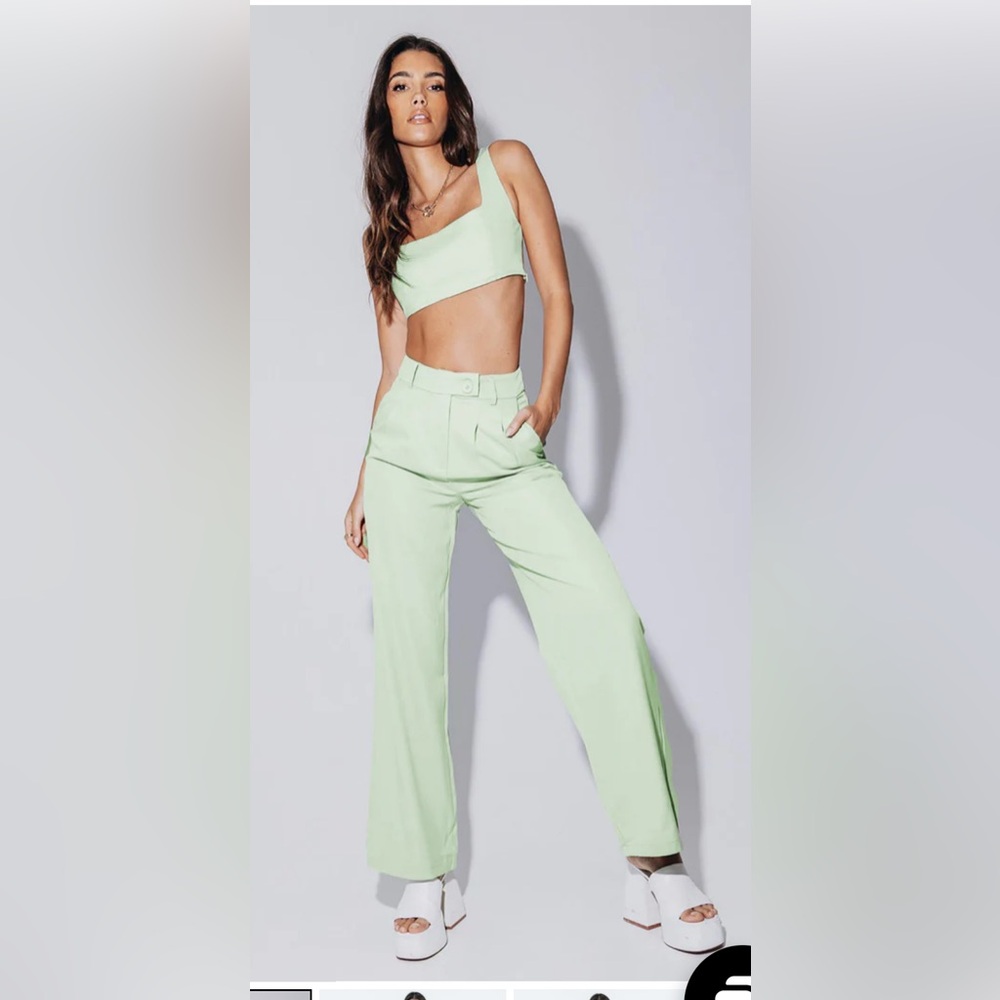 Princess Polly Huxley Set Sage Green